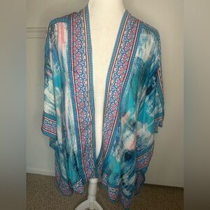 Tolani Collection Blue and Pink Kimono L